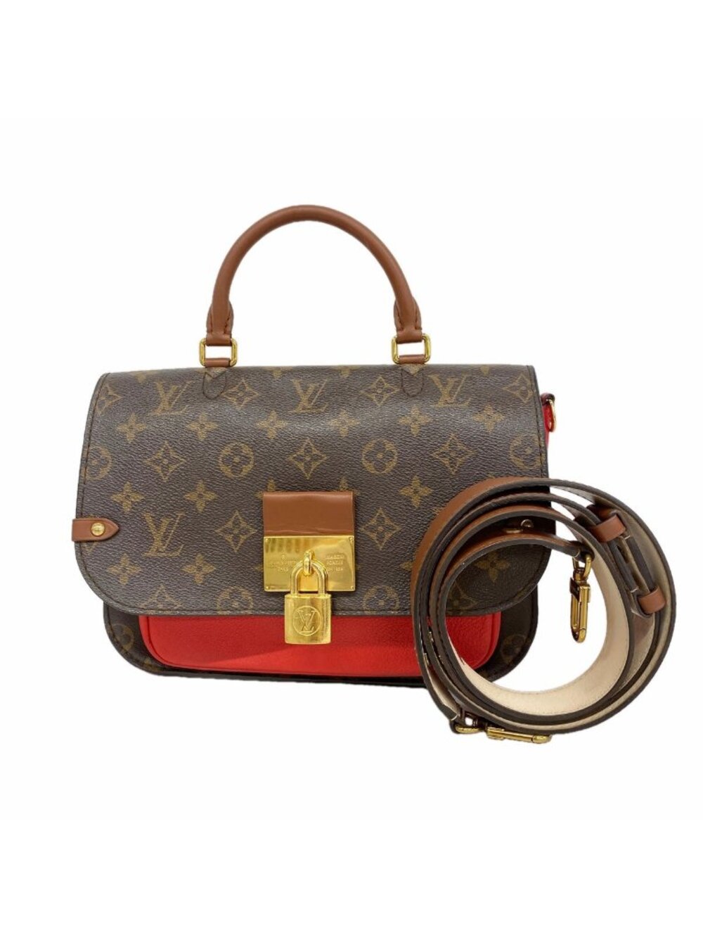 Louis Vuitton Handbag Monogram Vaugirard PM Brown Coquelicot 2-Way Bag